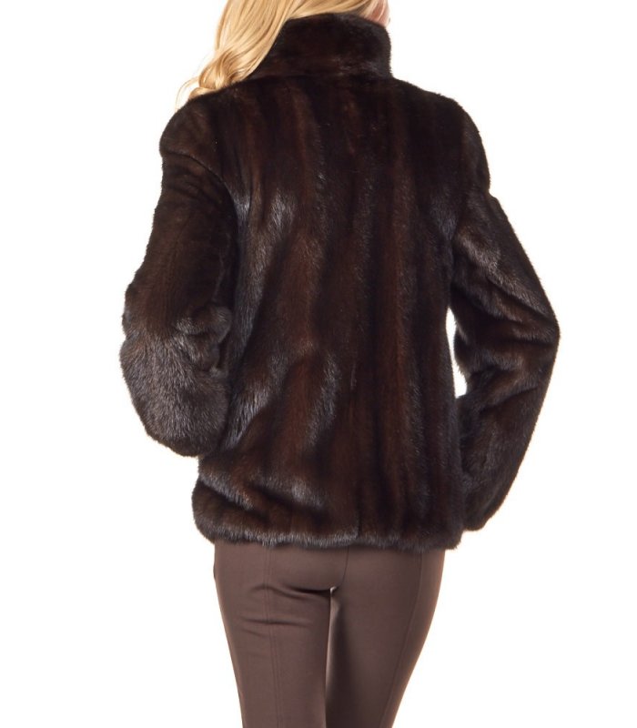 Women's Full Skin Mink Bomber Jacket [Whiksey] – LeatherKloset