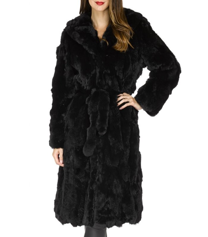 real rabbit fur coat