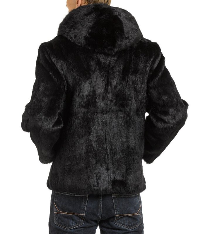 Men's Rabbit Fur Jacket: FurSource.com