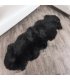 2 Pelt Charcoal Black Sheepskin Fur Rug (Double): FurSource.com