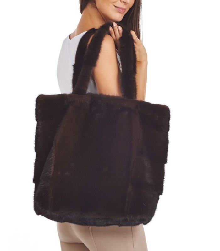 mink fur tote bag with mink fur handles p 2876