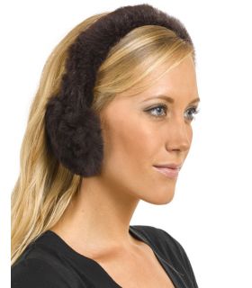 Surell Faux Mink Earmuff (Black) - Women’s Winter Ear Muff with Velvet Band  - Fake Fur Ear Warmer - Thick Plush Outdoor Headwear - Girls Warm Ear