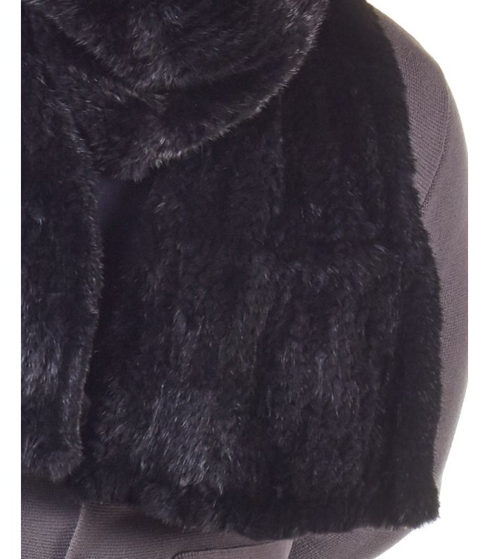 Men Real Mink Fur Scarf Neckerchief Winter Warm Muffler Tight Weave Black  Brown 