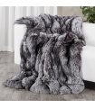 Full Pelt Silver Fox Fur Blanket