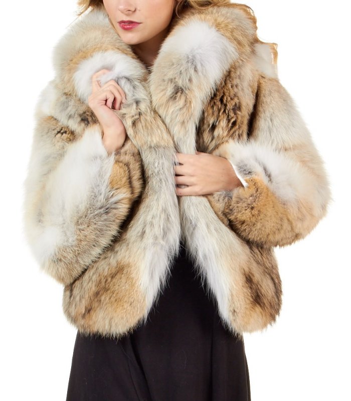 Coyote Fur Bolero Jacket for Women: FurSource.com