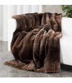 Full Pelt Sheared Beaver Fur Blanket