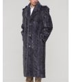 Iris Mink Full Length Fur Overcoat in Grey