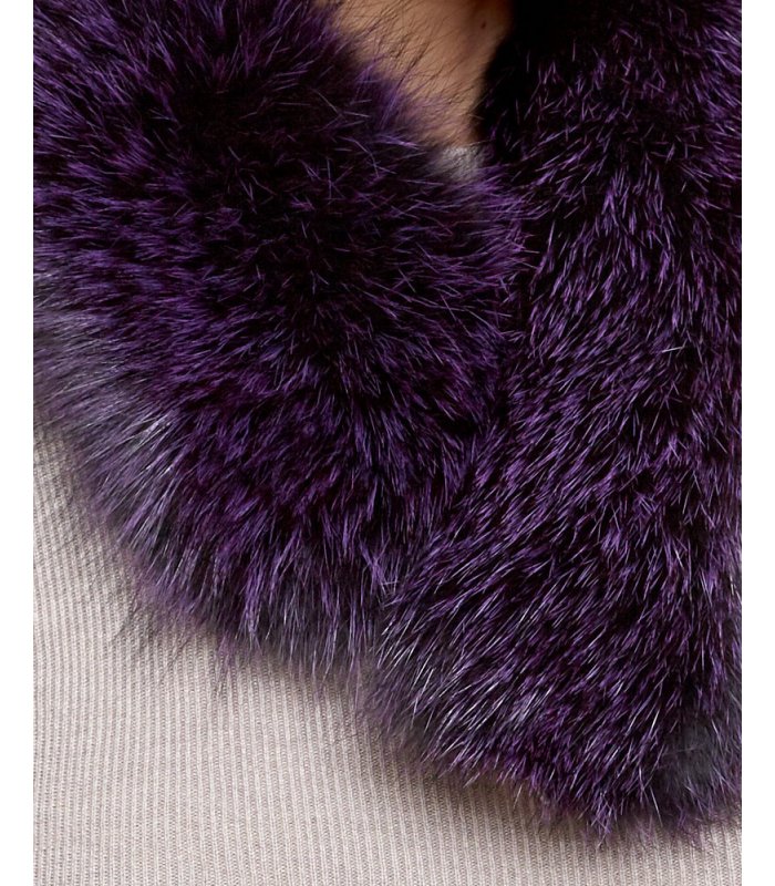 Violet Fox Fur Collar: FurSource.com