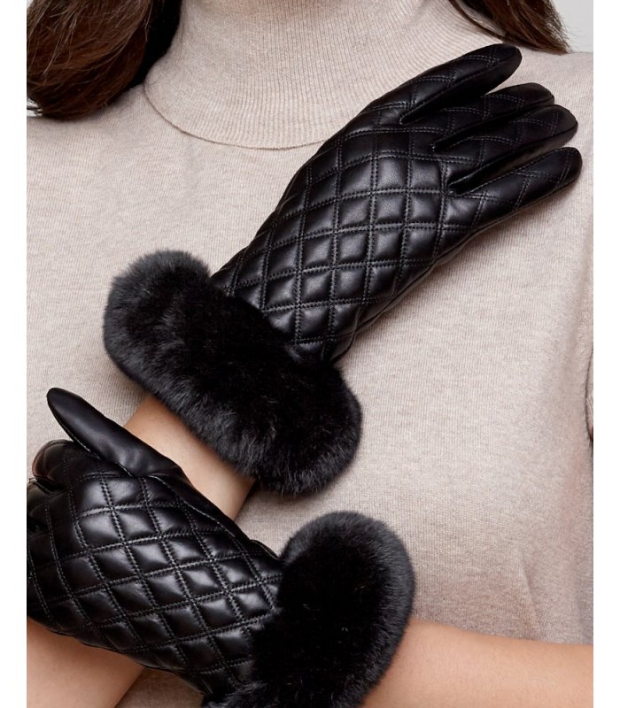 Quilted Leather Gloves