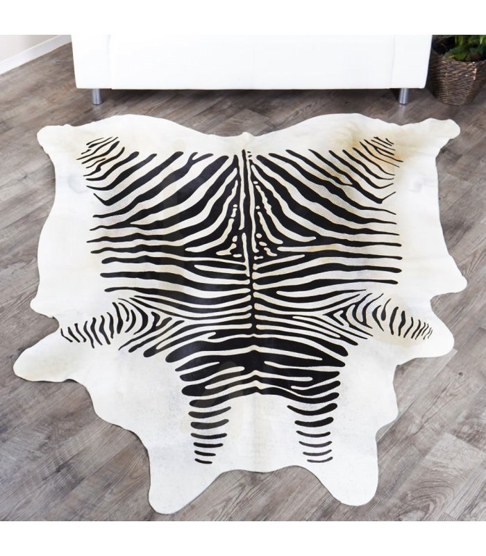 Zebra Cowhide Rug - Zebra Print Cow Hide – Southern Hides