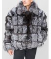 Silver Fox Sectioned Fur Parka