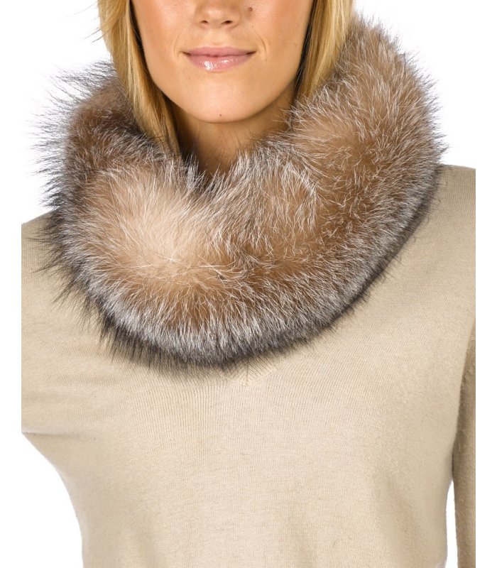 Crystal Fox Fur Fur Collar / Scarf: FurSource.com