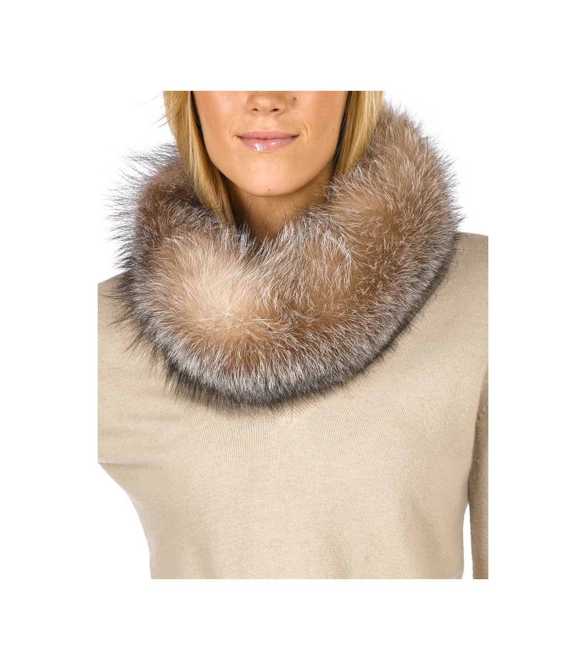 Crystal Fox Fur Fur Collar / Scarf: FurSource.com