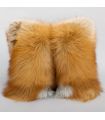 16 x 16 Two Pelt Red Fox Fur Pillow