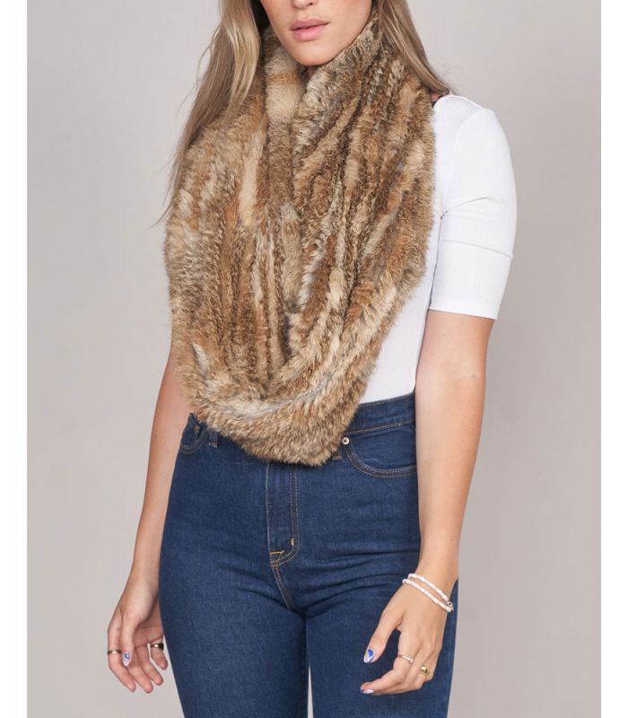 New Arrivals Women Real Rex Rabbit Fur Scarf Lady Fashion Knitted Warm Soft  Winter Natural Fur Muffler