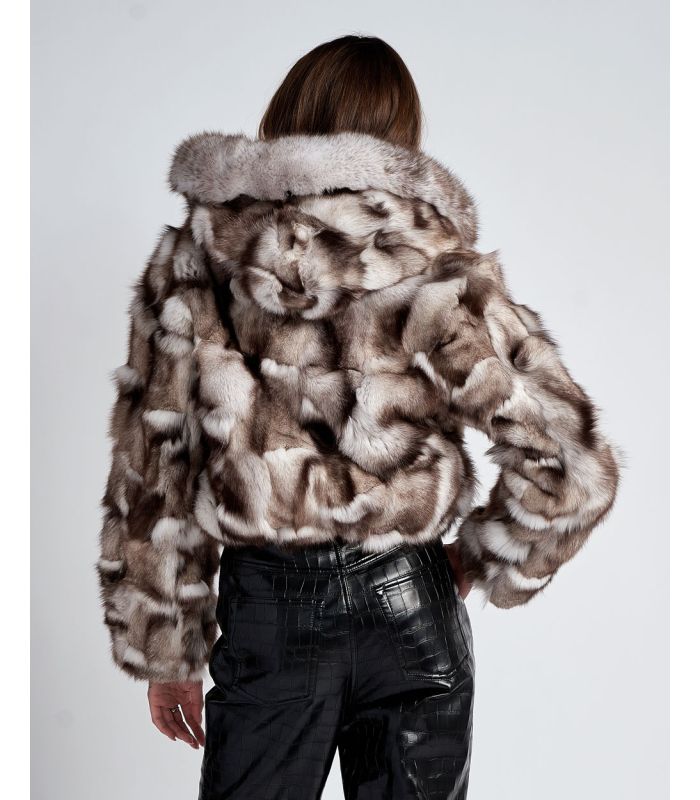 Luxury Crop Bomber With Fox Fur Hood – Accessorize You Boutique