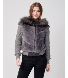Oversized Winter Faux Fur Trim Coat With Genuine Rabbit Skin Leather And  Natural Fur Collar For Women 211019 From Lu02, $219.05