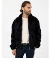 Black Persian Lamb Jacket with Mink Fur Collar