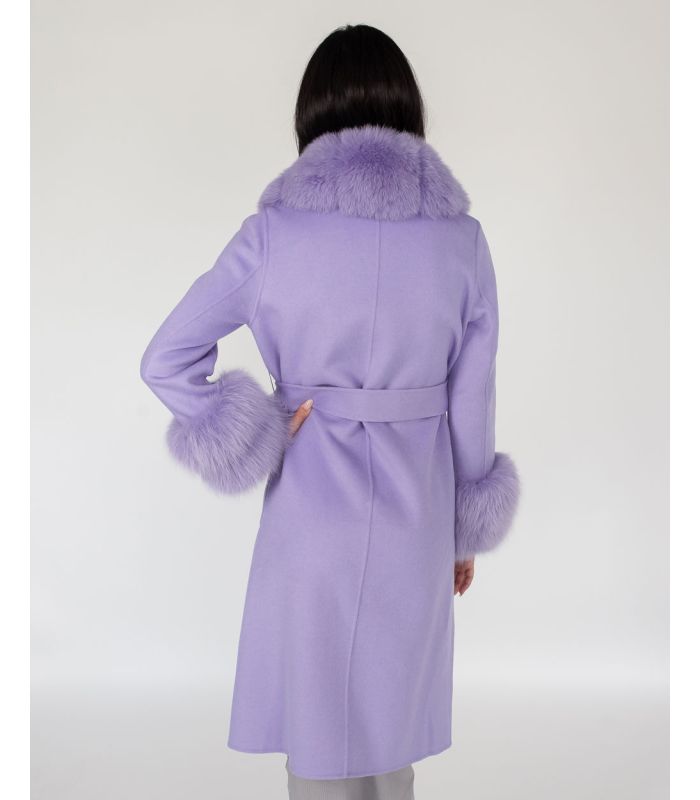 Foxy Faux Fur Jacket In Pale Mauve