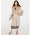 Sheepskin Coat with Shearling Collar and Cuffs
