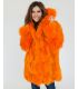 Orange Fox Fur Coat