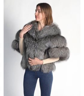 Mens Golden Island Full Length Feathered Fox Fur Coat