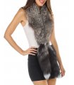 Deluxe Fox Fur Boa with Genuine Leather Ties