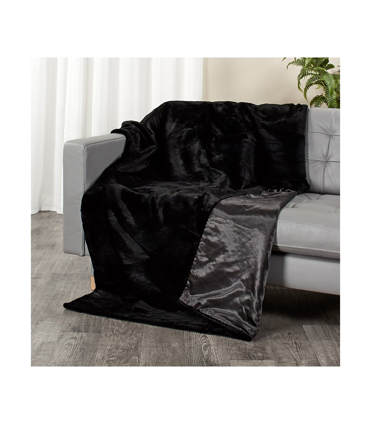 Black Sheared Beaver Blanket for Luxurious Home or Cabin Decor at ...