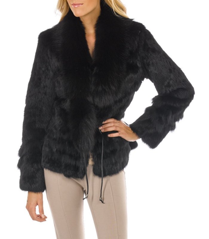 Real Rex Rabbit Fur Coat Women Luxury Chinchilla Fur Coats With Lapel  Winter Female Short Fur Jackets