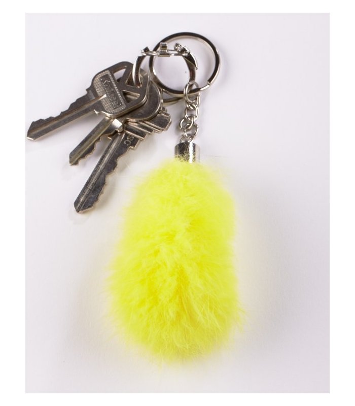 Fur Keychains and Fur pom poms made from fox, rabbit and mink