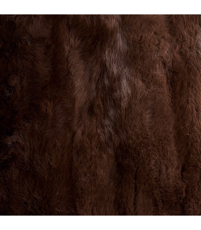 Chocolate Brown Rabbit Fur Blanket for Luxurious Home or Cabin Decor at ...