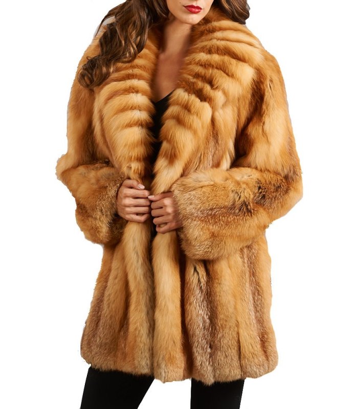 sirene kompromis Tarmfunktion The Vanessa Red Fox Fur Stroller Jacket: FurSource.com