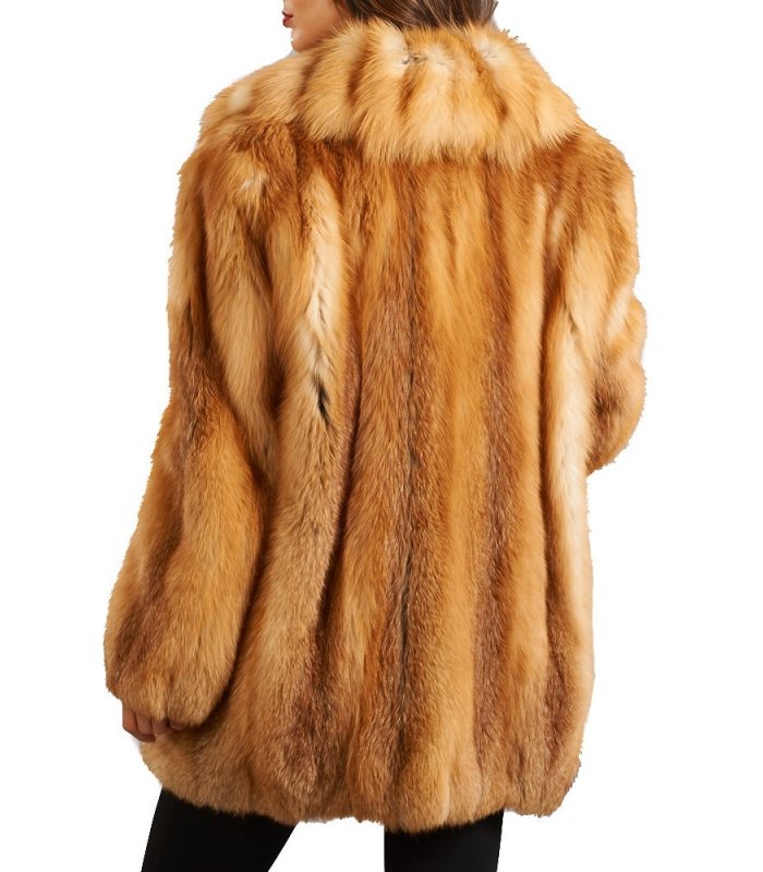 The Vanessa Red Fox Fur Stroller Jacket: FurSource.com