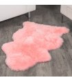 1 Piece Candy Floss Pink Sheep Fur Rug (Single)