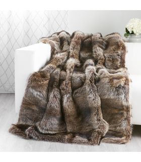Real Beaver and Fox Fur Blanket – True North Furs
