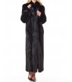 Mink Full Length Coat with Fox Fur Tuxedo Collar