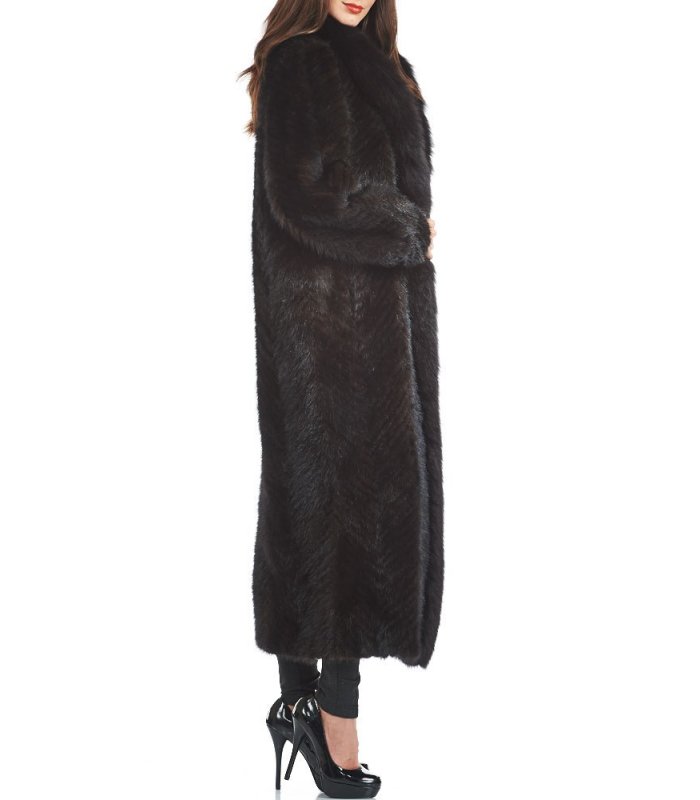 Black Fox Coat Full Length 77287  Black fur coat, Fur coat outfit, Long  fur coat