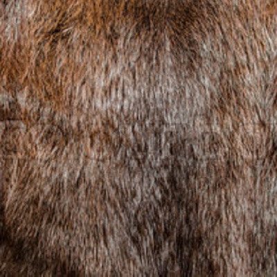Dark brown mink fur coat - partly pelts across